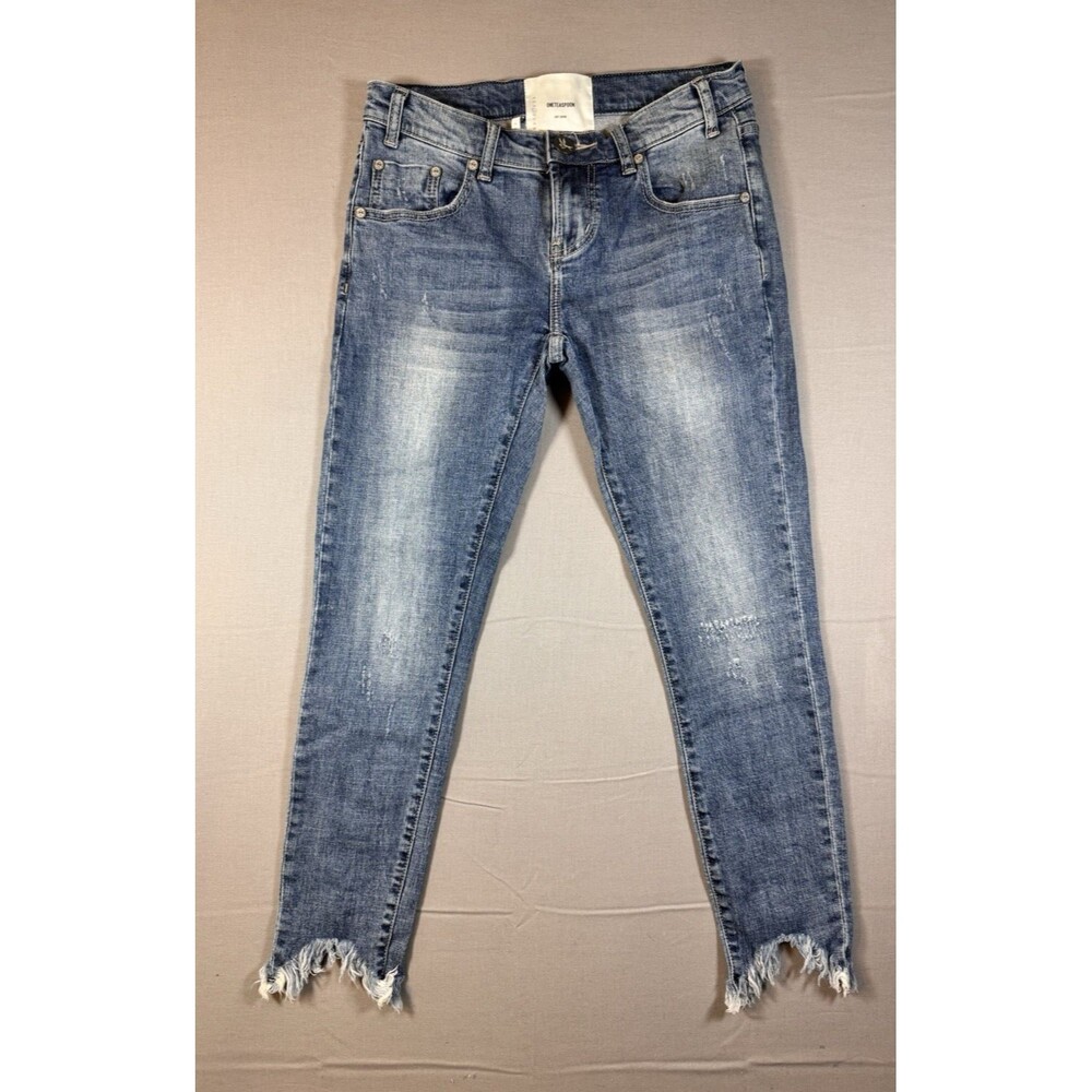 Women's Size 25 One Teaspoon Freebirds II Low Rise Skinny Slim Jeans Light Wash